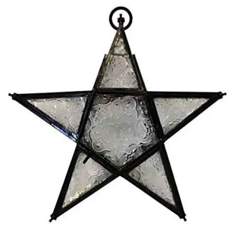 Handmade Metal Galvanized Hanging Star for Living Room Indoor & Outdoor Party decoration Roof Hanging Galvanized Star