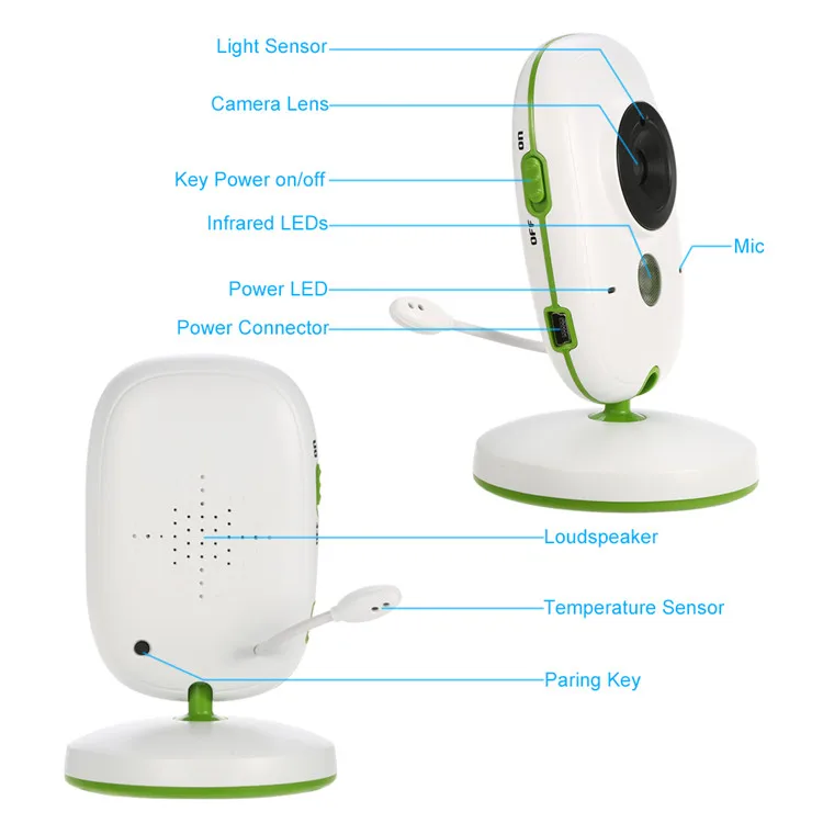 Лидер продаж, монитор для наблюдения за ребенком Vital VB602, HD-камера, монитор для наблюдения за ребенком, двухсторонний звук, детские мониторы, умная видеокамера для наблюдения за ребенком