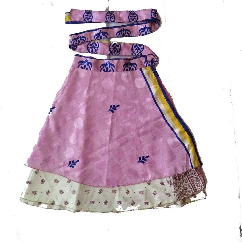 Индийские шелковые мини-юбки для женщин, одежда, повседневная одежда, юбки для девочек