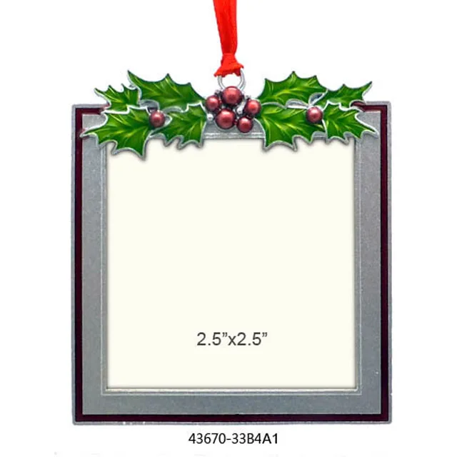 BEST SELLING OEM CHRISTMAS ROUND PHOTO ORNAMENT DECORATION