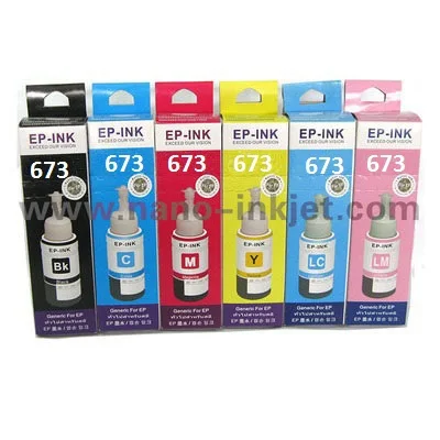 Refill Ink for Epson L800/L801/L805/L1800  Ink refill bottle 673 T6731-T6736  Eco-Tank Printer