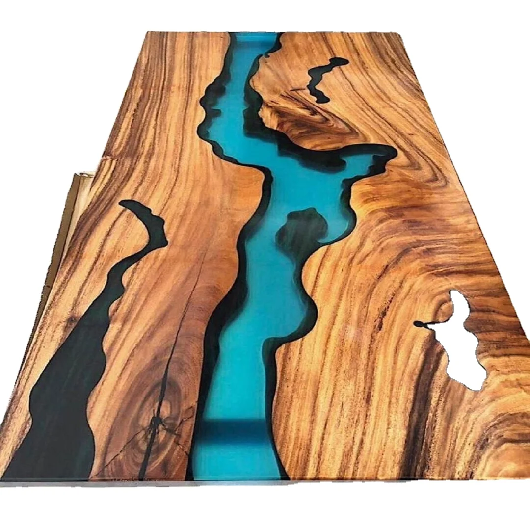 Factory Wholesale Custom Epoxy Resin Table Top With Wood Slab Dinning Resin Table at Best Price from India