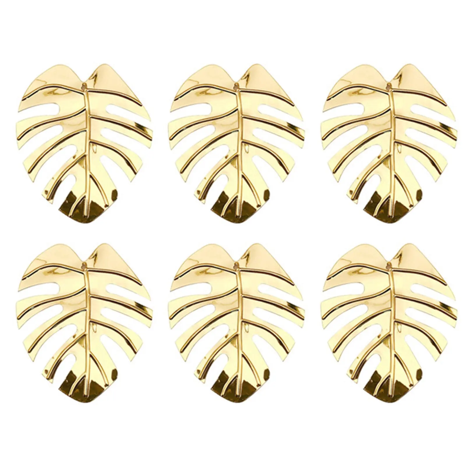 Lovely Gold Napkin Ring for Wedding Party Favors Clear Custom Accessories Sticker Tropical Leaf Napkin Ring Modern simple  rings