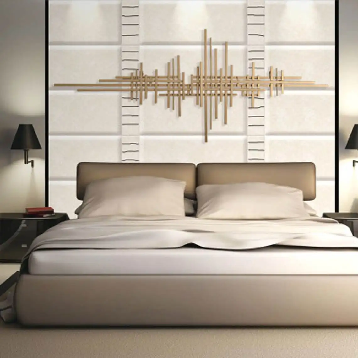 modern architecture unique design hot sale wall decor adjustable eco friendly finish gold plated for hotels living room decor