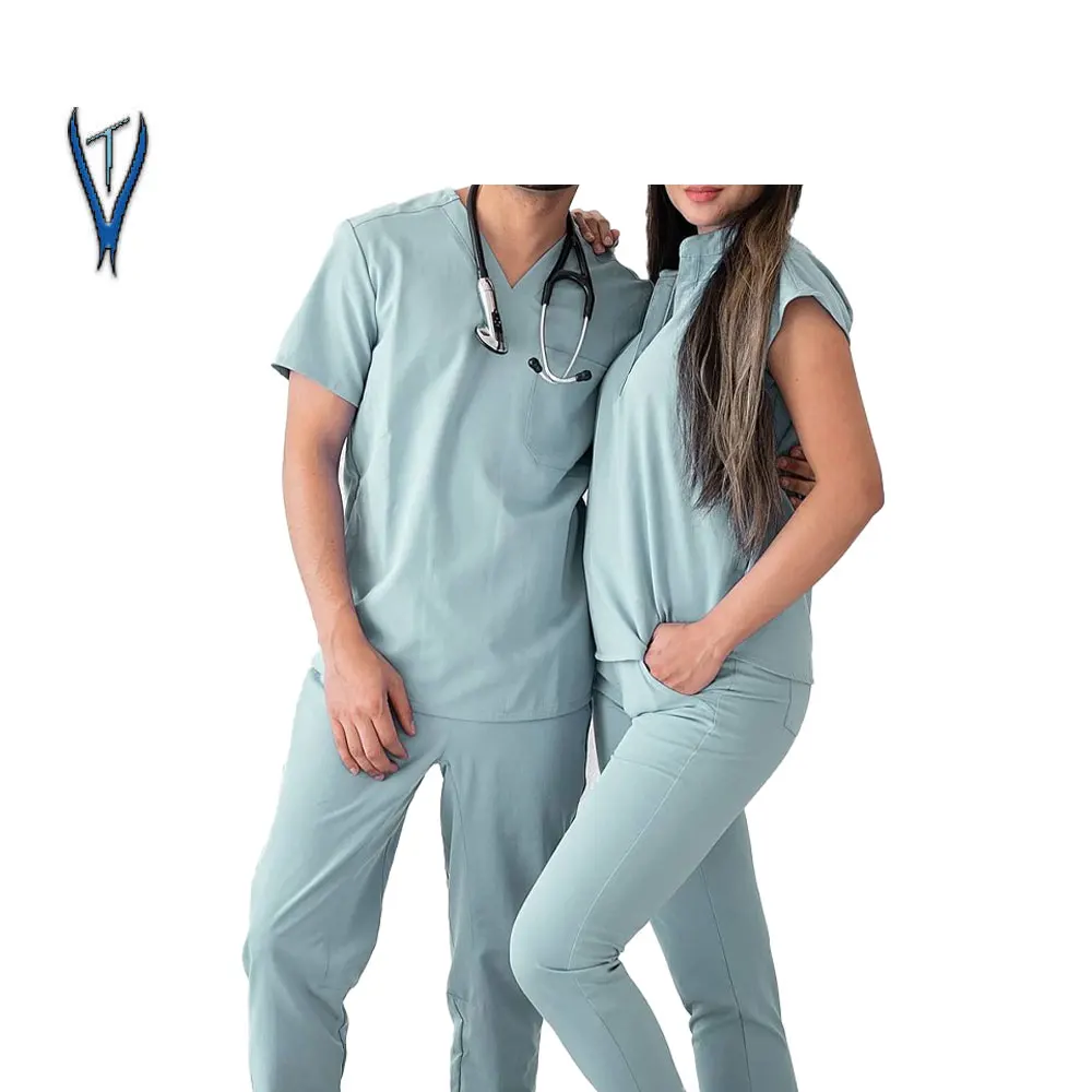 Non Zipper High Quality scrubs uniforms Nurse Hospital Scrub Suit for medical suppliers