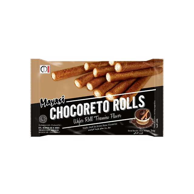 Хит продаж вафельные рулоны закуски Mayasi Chocoreto Rolls 34 gr вкус