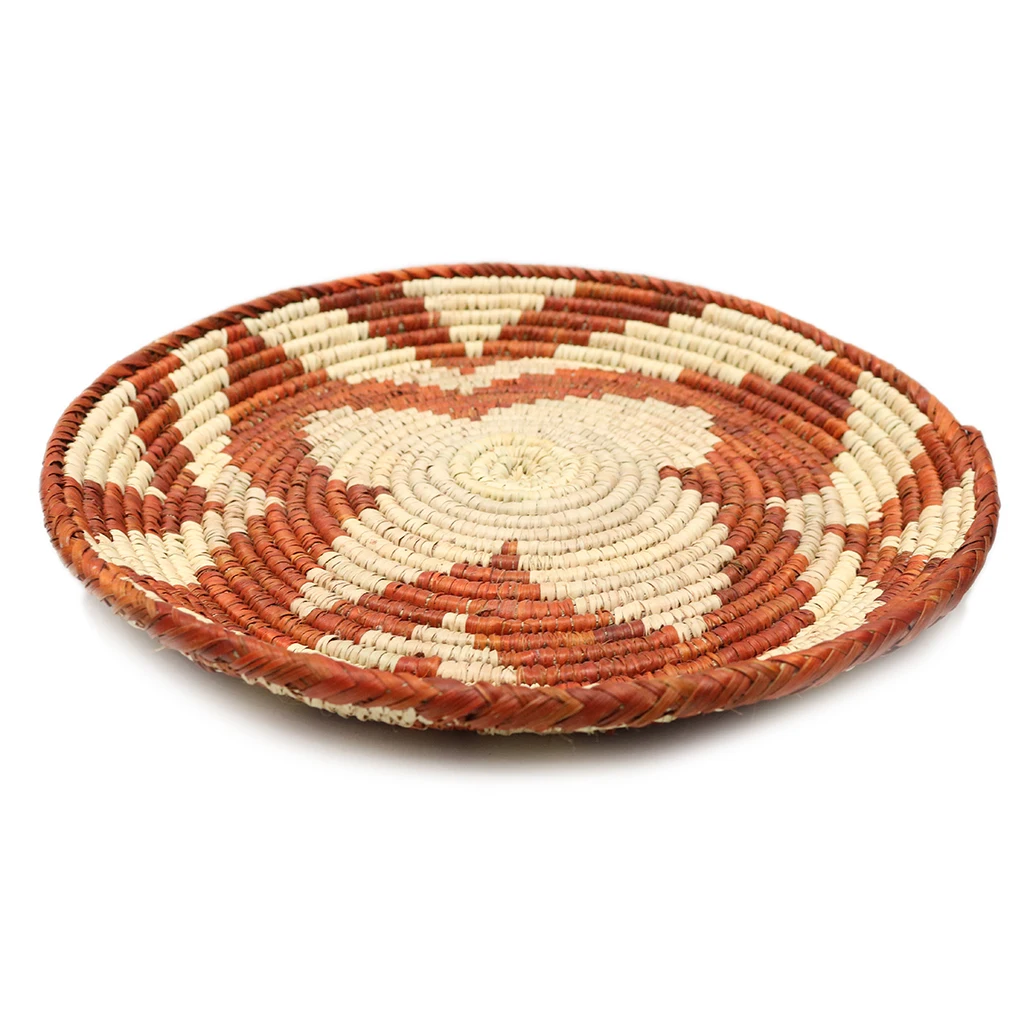 Плетеная вручную корзина с датой и ладонью маленькая плетеная ручной работы