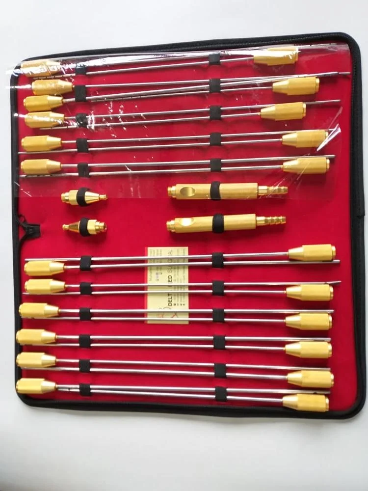 liposuction cannula set plastic surgery instrument fat transfer blunt tip cannulas