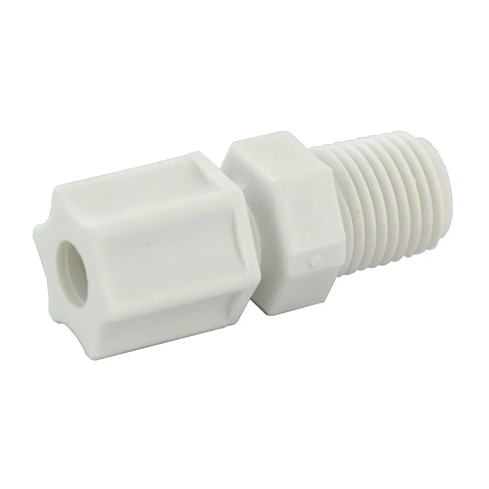 MPT -O Polypropylene Male Connector 1/4 OD Tube Fresh Water Systems US Based 10-4-2-P X 1/8 Equal Hexagon OBM