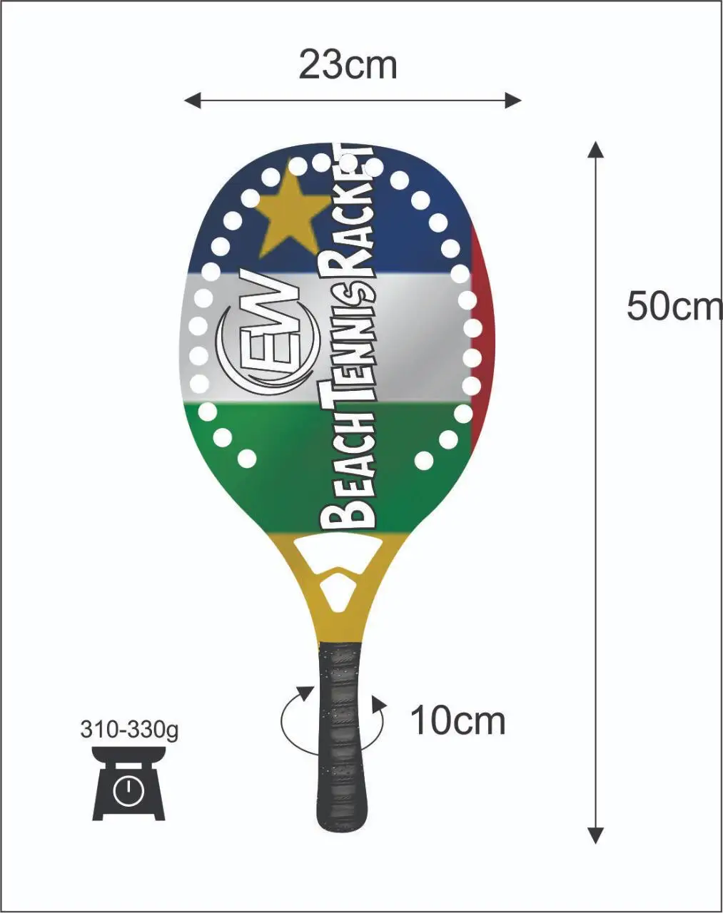 Beach Tennis Rackets Custom Carbon glass Beach Paddle/Padel Racket with your logos and color combinations