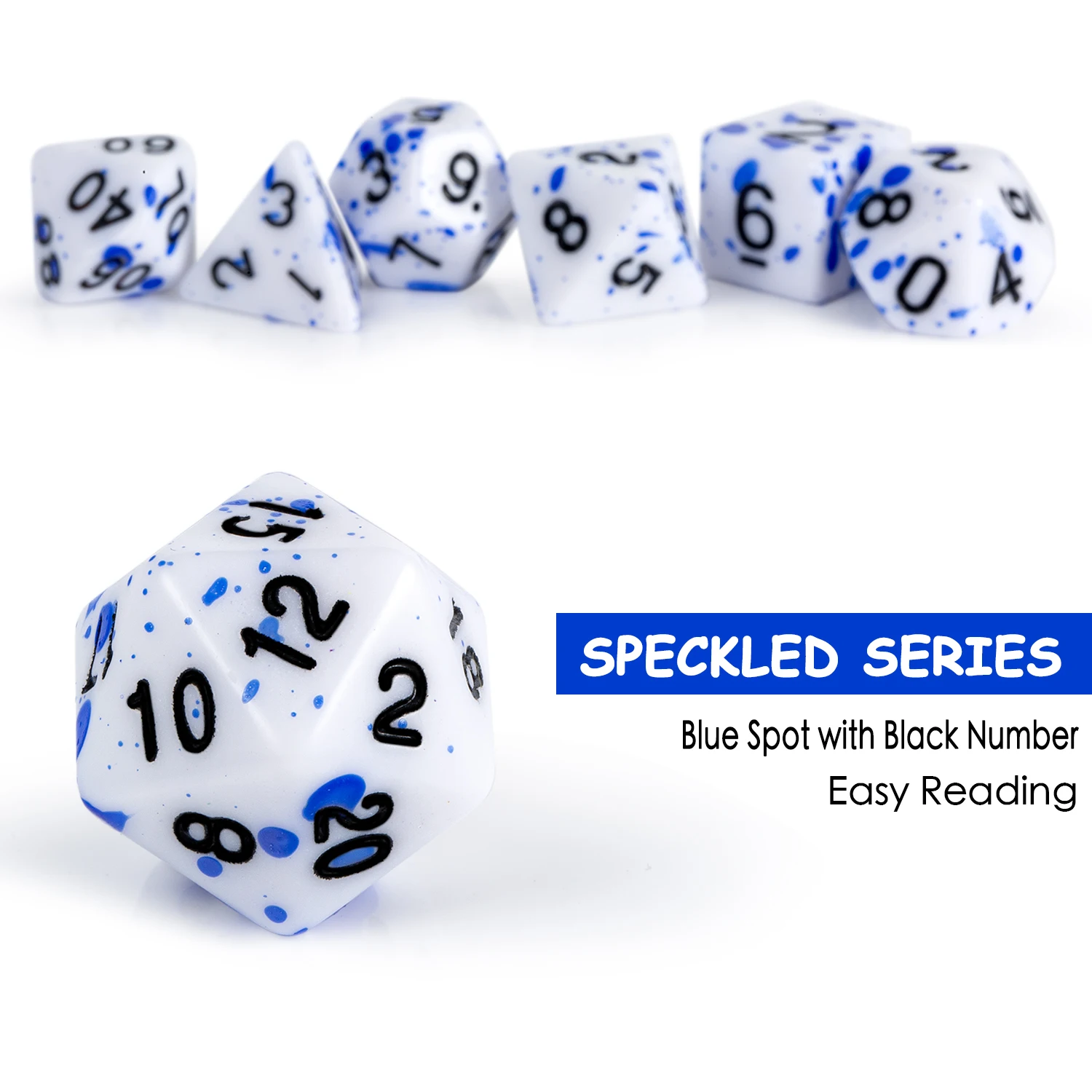 Оптовая продажа D4 D6 D8 D10 D12 D20 D % кости для брызг крови многогранные 7-Die игральные dnd ролевых игр
