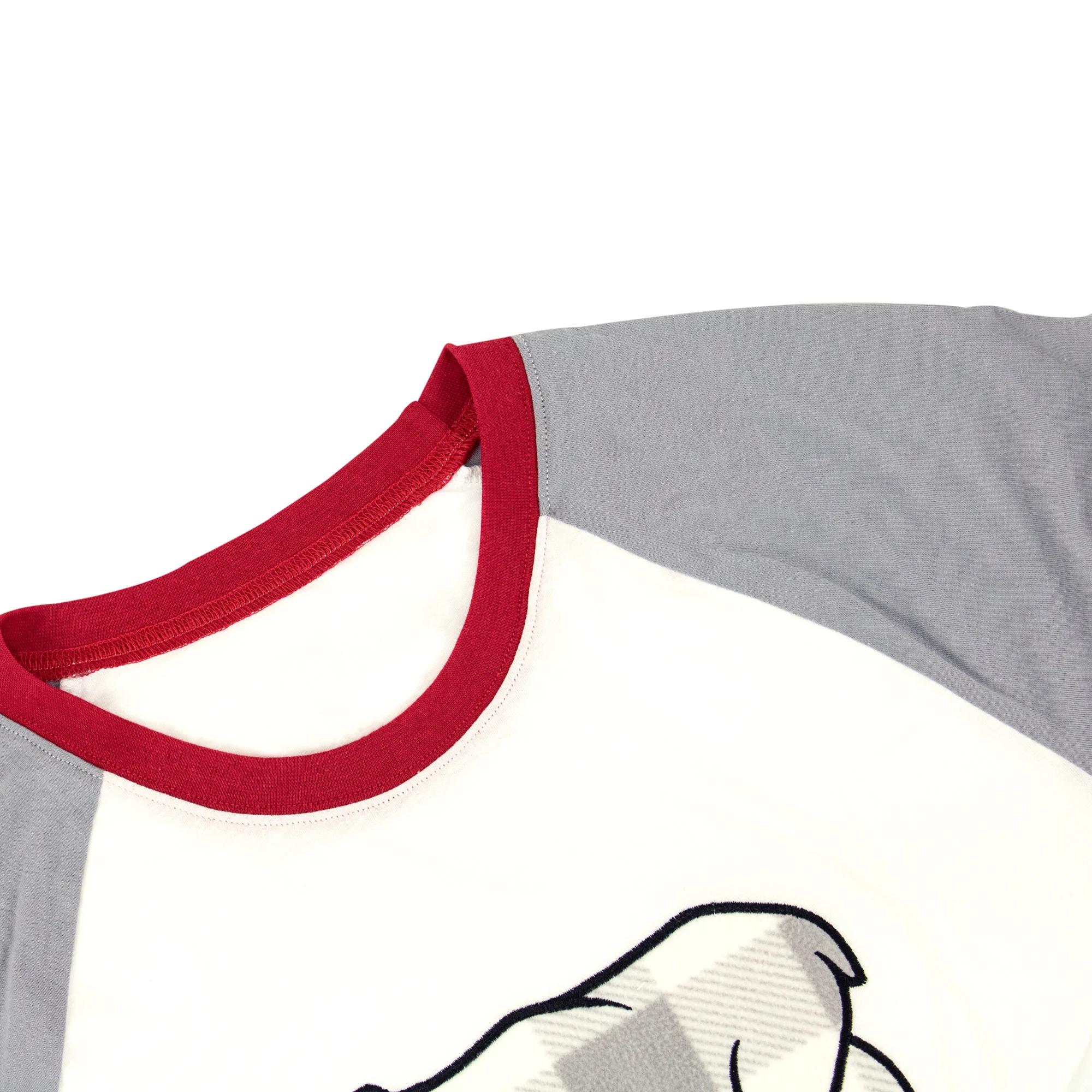 
flame resistant pajamas white buffalo grey bear xmas plaid pants family home wear 