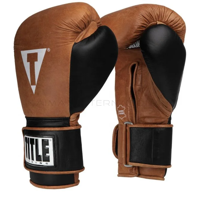 
Pakistani Wholesale Black and Red Customized cow hide Leather Boxing Gloves 