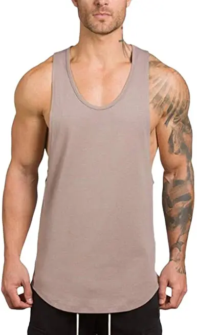 Winteruality Oversize Stringer Quick Dry Fitness Bodybuilding Shirt Boy Tank Top Gym Singlet for Men T-shirt Custleatherlogo Men