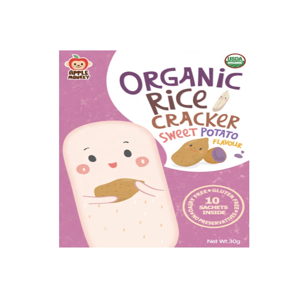 Органический рис, оптовая продажа, крекеры для тайского риса, сладкий картофель со вкусом ДГК, высококачественный продукт от производителя Таиланда, экспорт