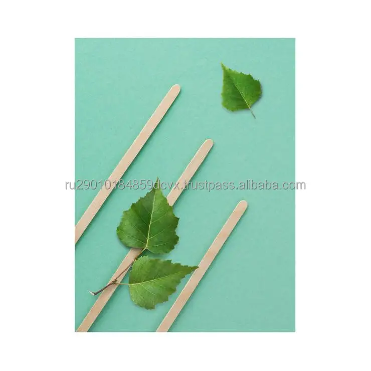 Wholesale stirrers wooden disposable sticks from environmentally friendly material birch veneer