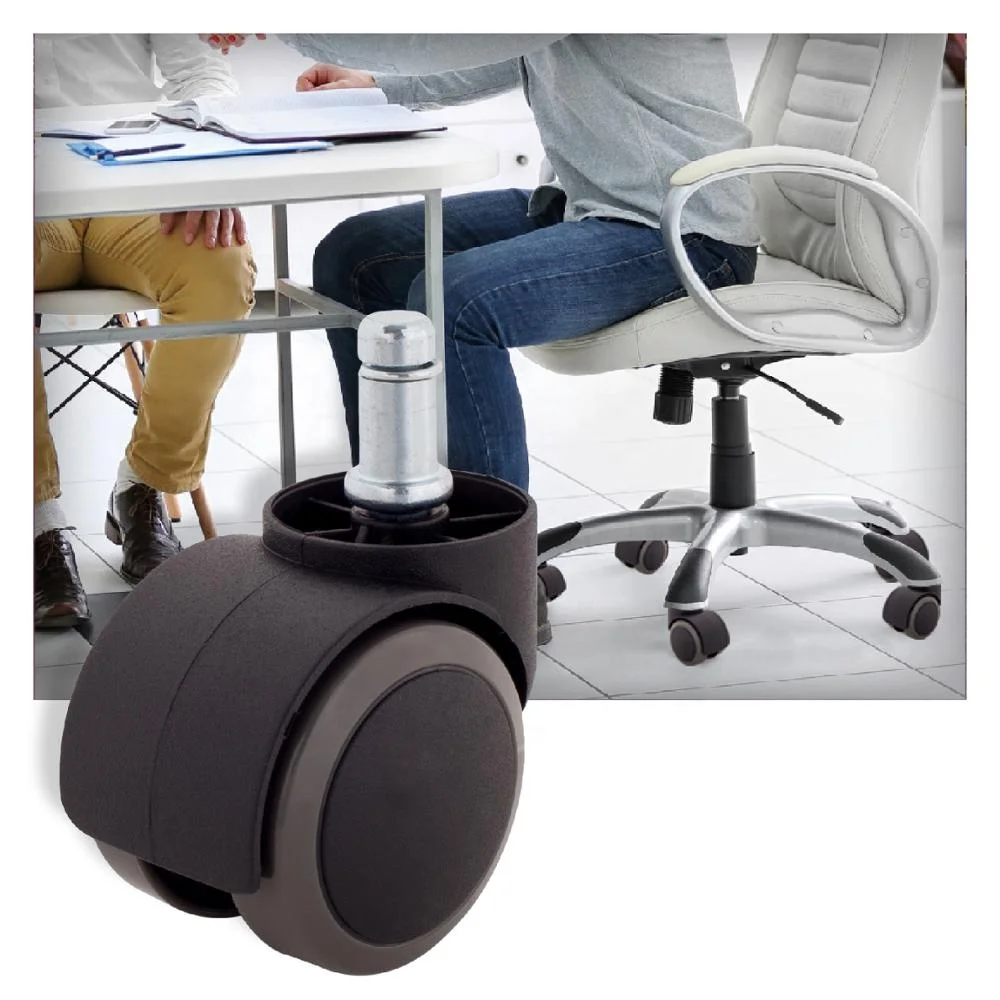 Black Wheel Castor Chair Caster Without Stem