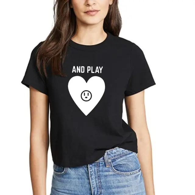 Manufacturer Custom 100% Cotton Tshirts for husban and wife screen printed plug and play T-shirt Wholesale T Shirt