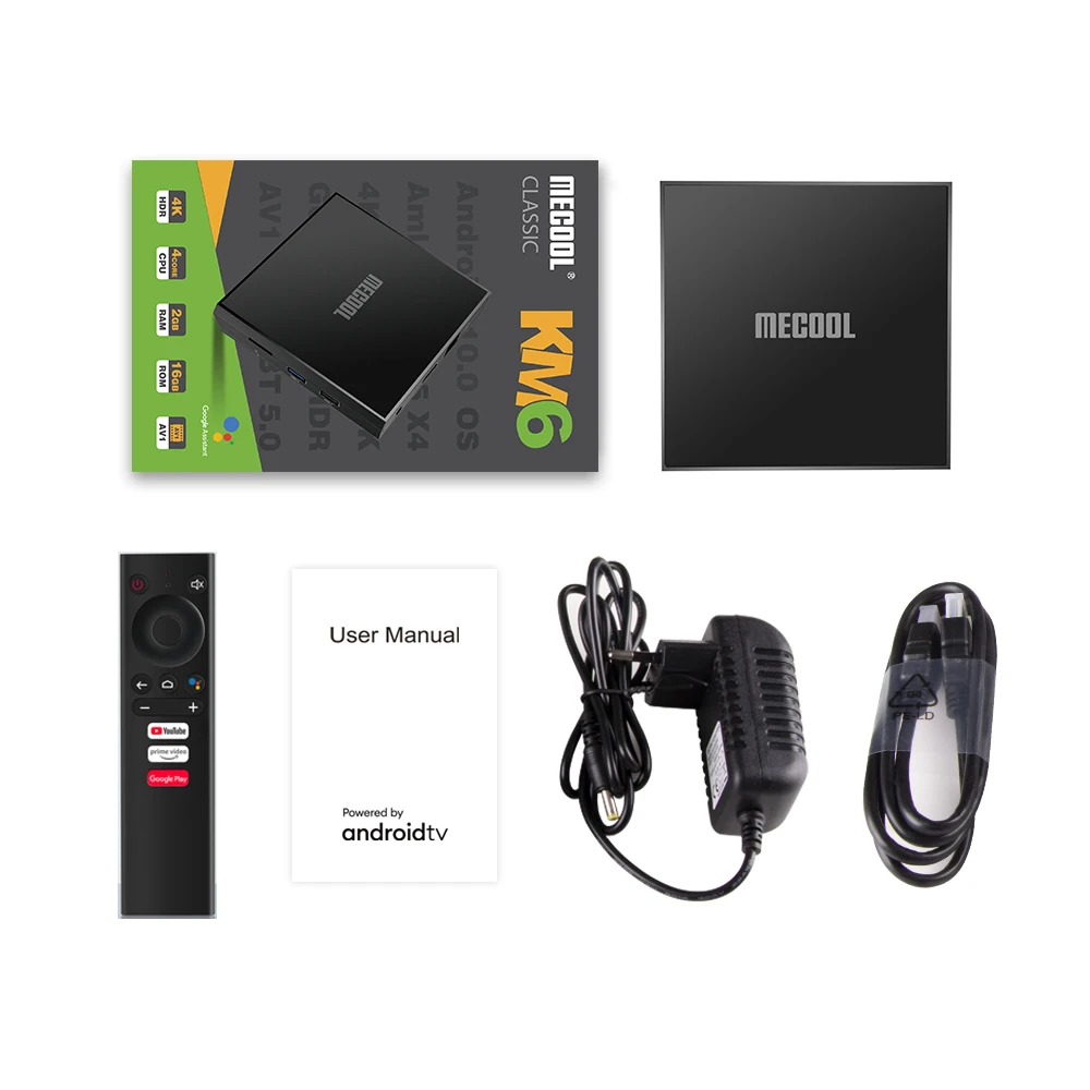  Новая оптовая продажа MECOOL KM6 Deluxe Amlogic S905X4 4 Гб 64 AV1 Youtube 4K Smart Android 10