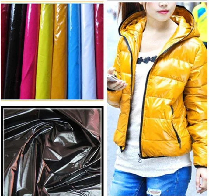 Fast Supplier Fashion Coat Fabric Dull Finished Waterproof Nylon Taffeta Shiny PU Coated