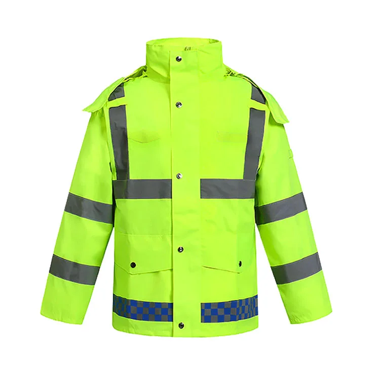High Visibility Waterproof Light Reversible Jacket Construction Work Wear Safety Reflective Jacket work wear Uniform jacketshirt