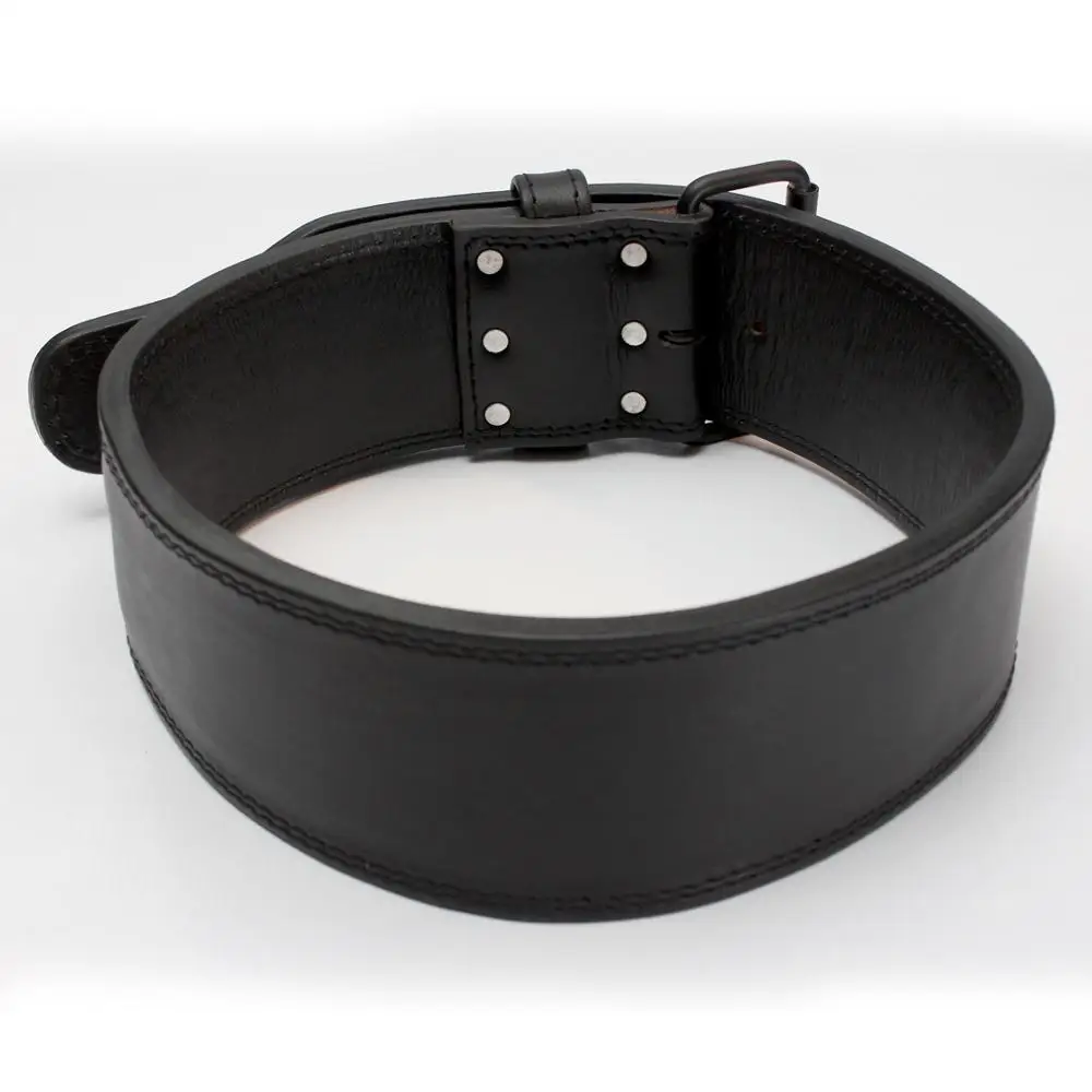 
Weight lifting Black Genuine Leather Belt Weightlifting Workout Gym Back Support Belt 2021 New Better Leather Quality 