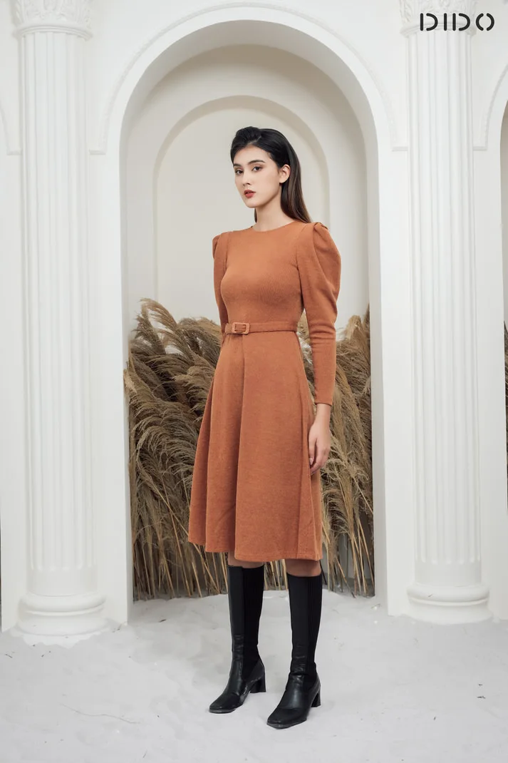 Elegant slim Wholesale Casual Dresses Womens Skirt Outfit Dress Winter Fashion clothing for women from Viet Nam