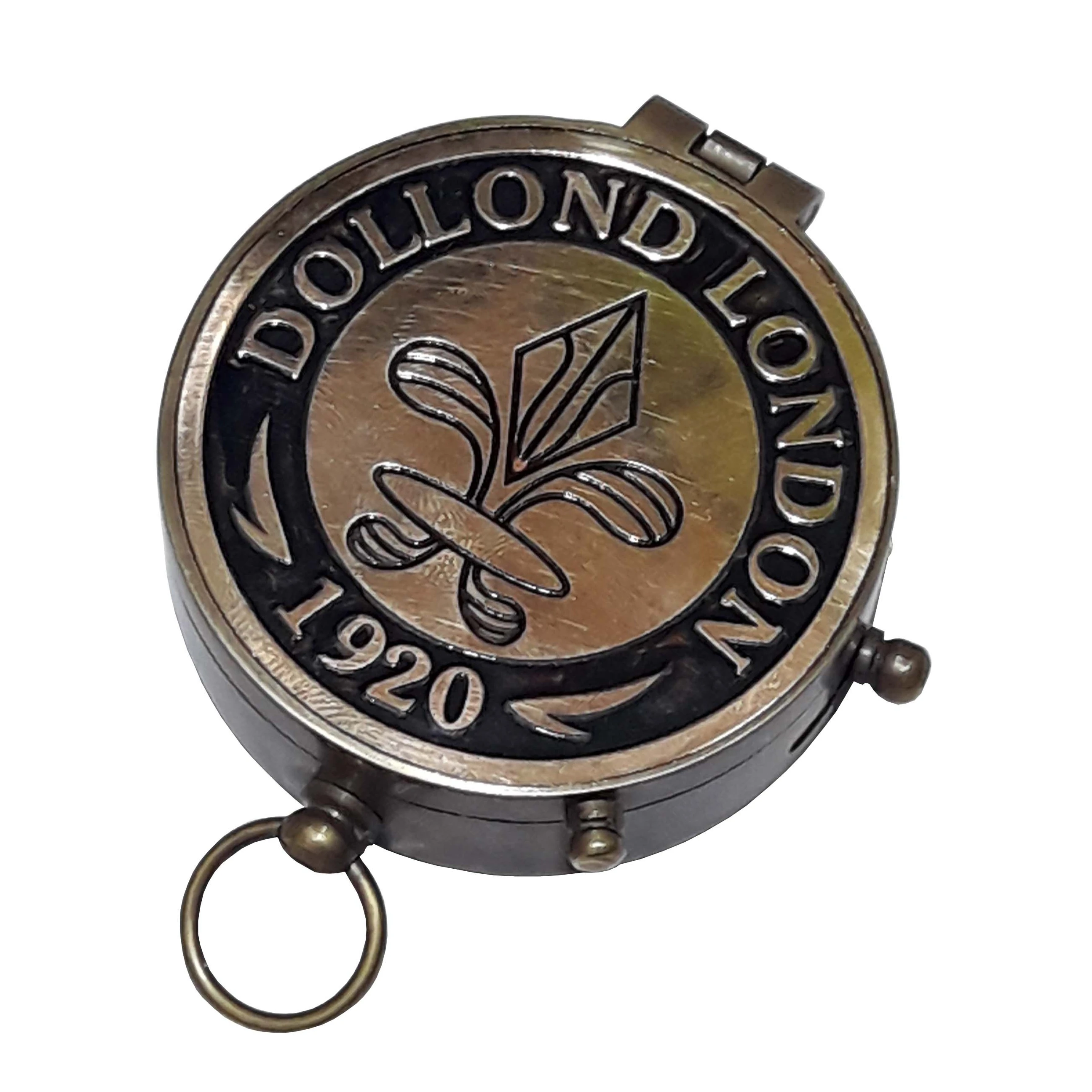 Dollond London Nautical Brass Battle Finder Mark Marine Compass With Cap Nautical Vintage Solid Style Brass Jeep Compass