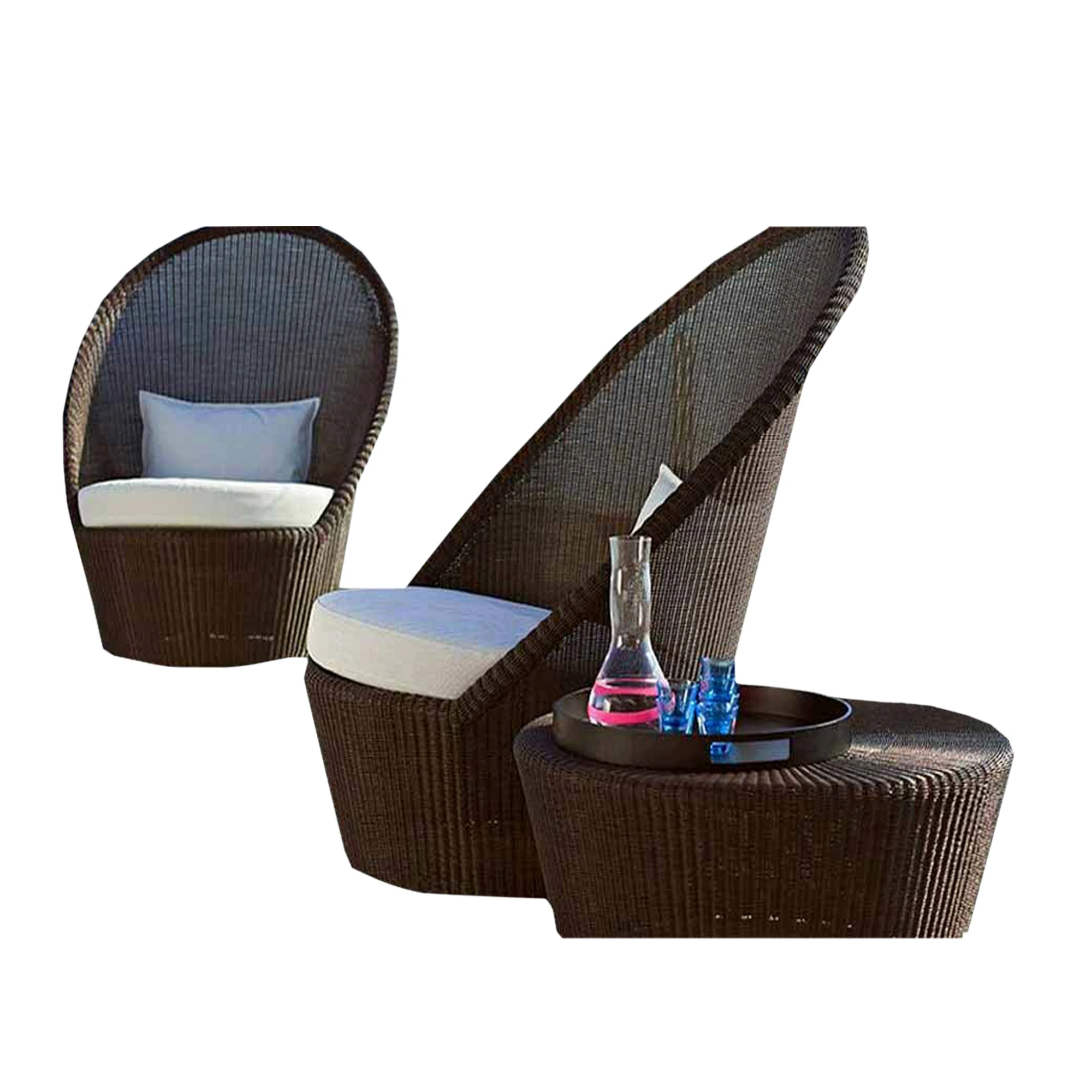 natural rattan aluminium outdoor garden furniture handmade outdoor coffee table set indian manufacturer