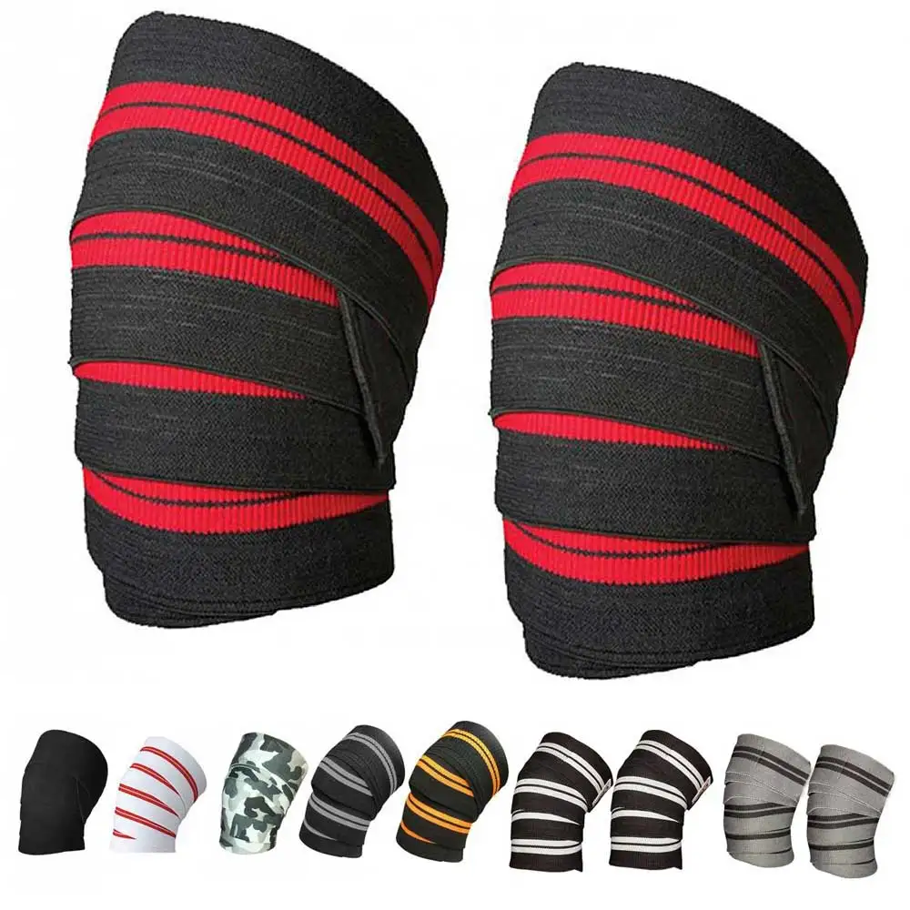 GUARD FOR WEIGHTLIFTING KNEE WRAPS FOR WEIGHTLIFTING POWERLIFTING KNEE STRAPS NYLON KNEE ELASTIC