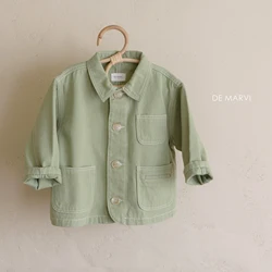 DE MARVI Children Toddler Spring Casual Cotton Denim Jackets Girls Boys Clothing Korean Fashion MADE IN KOREA