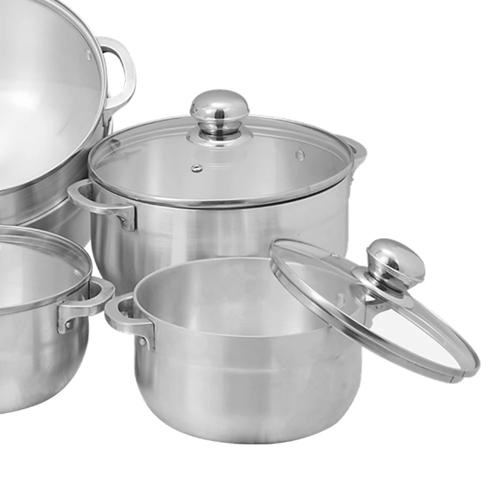 CHEF 10 TEN PIECES ALUMINIUM ALLOY CALDERO OR DUTCH OVEN WITH CRYSTAL GLASS LID