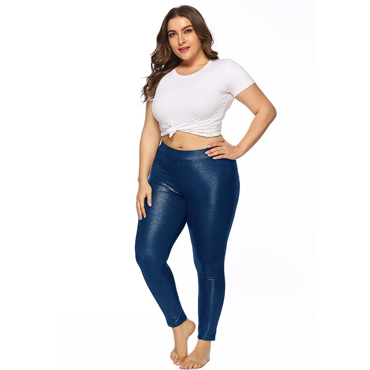 Оптовая продажа, красочные блестящие Капри большого размера, леггинсы для женщин, одежда для активного отдыха, леггинсы, штаны для йоги
