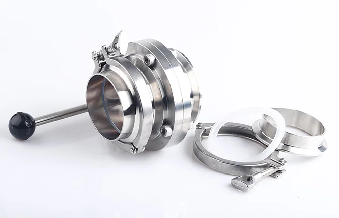 Санитарный клапан-бабочка из нержавеющей стали 304 зажимный полный набор Быстросъемных