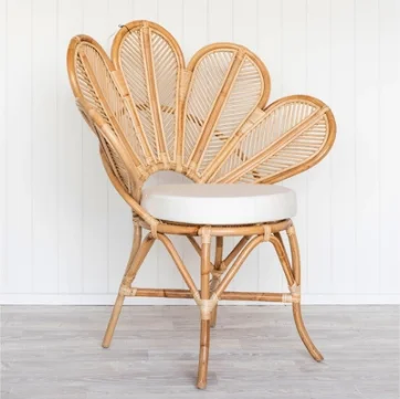 High Quality Natural Color Wicker Rattan Flower Chair