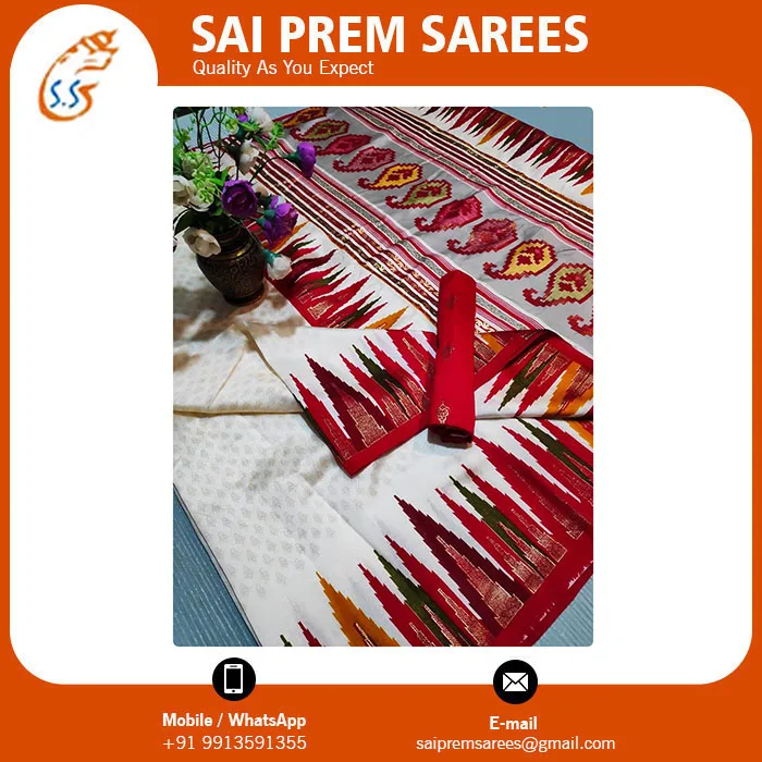 New Design Bulk Supply Saree for Party Wear Patola Soft Silk Sarees with Low MOQ