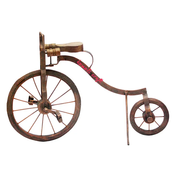 Handmade antique decorative bicycle miniature wrought iron bike cycle showpiece for decor