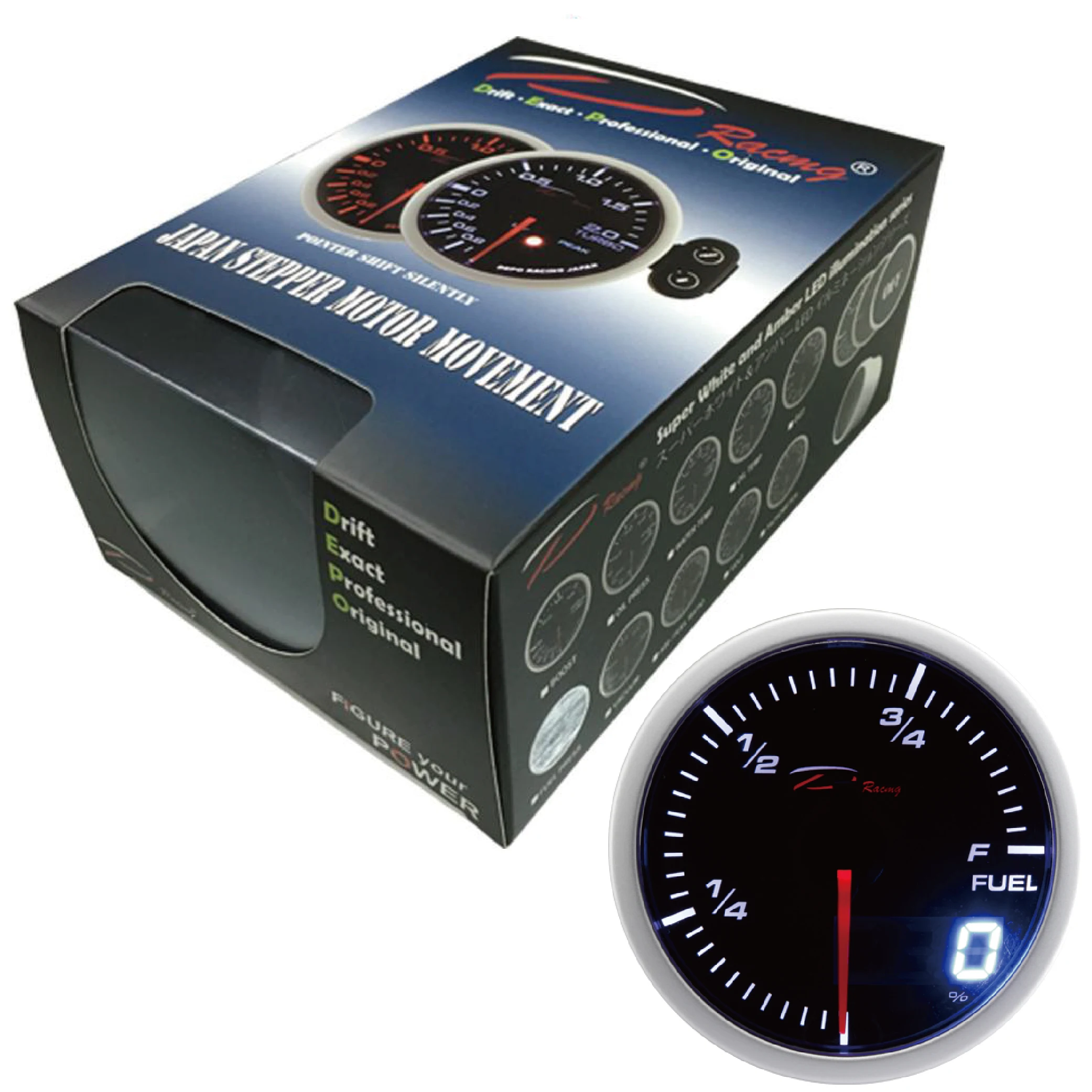 D racing 52mm dual view fuel level gauge for aircraft ultralight