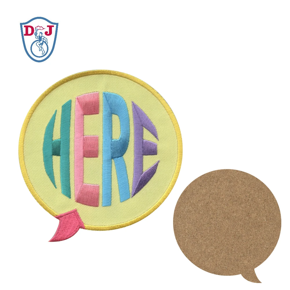Embroidered Home Tableware Coaster PVC Fabric Plastic with Threaded Decoration Iron Style Cork Backing for Clothing Home Use