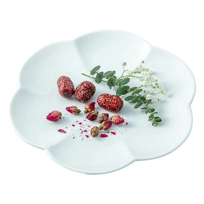 OEM Wholesale High Quality Cherry blossom-shaped porcelain tableware for high quality hotels and restaurants
