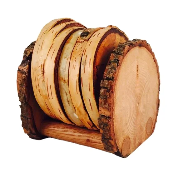 Деревянные подставки DIY с лаем кромки круглые деревянные