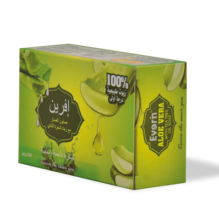 
OEM natural Soap Tea Tree 100g Essential Aloe Vera Oil Soap Moisturizing and Nourishing soap 