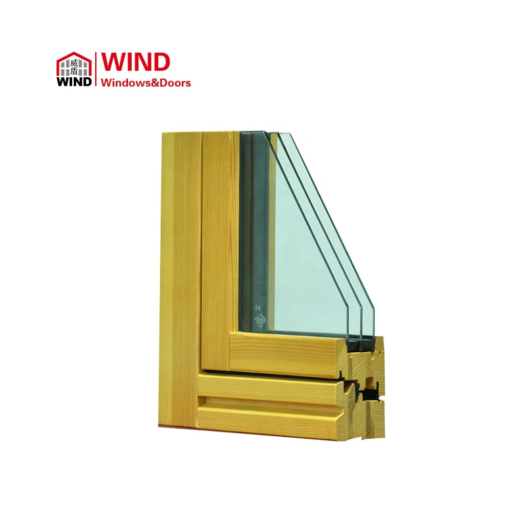 
Solid wood window outward opening European design German style casement window 
