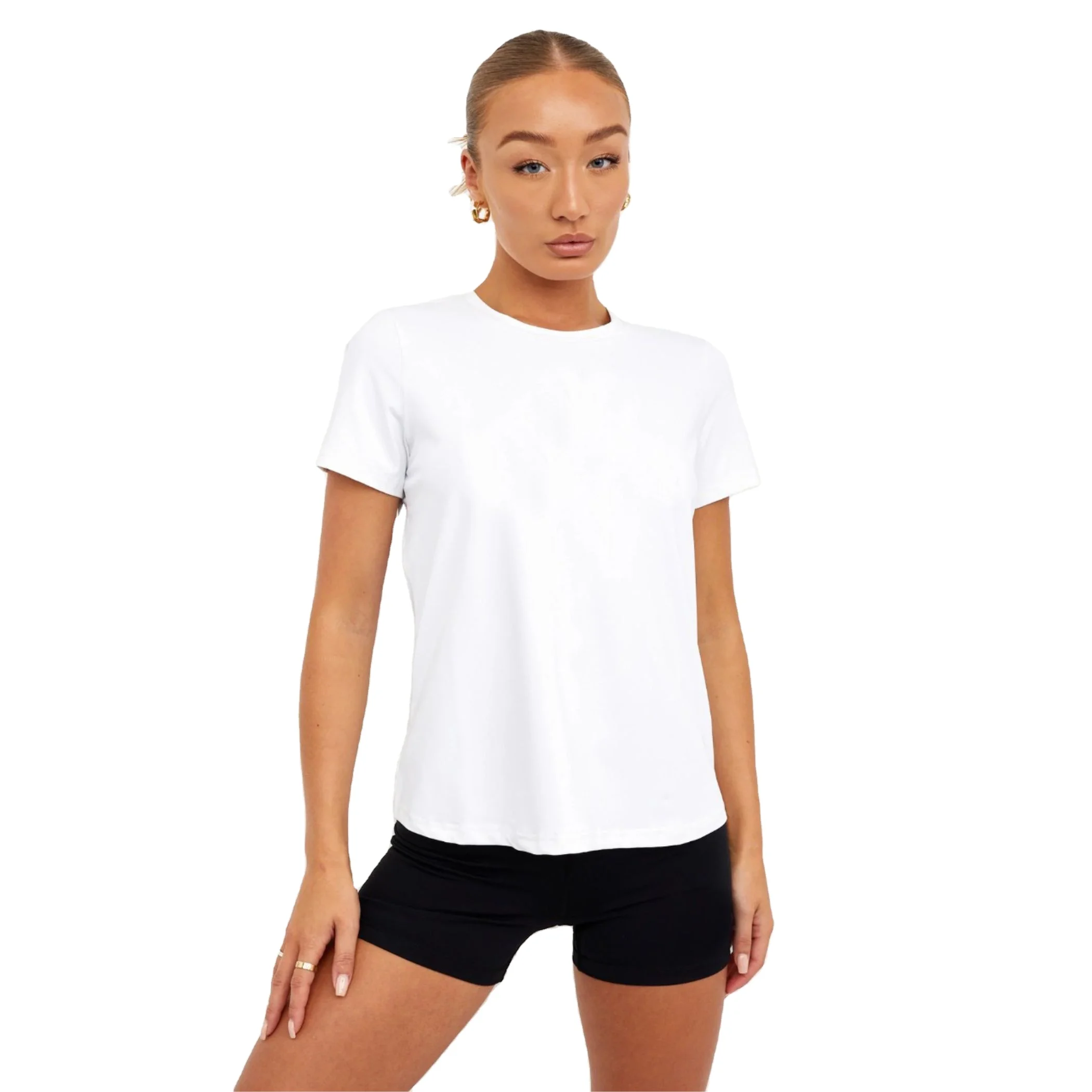 TS134 Wholesale clothing soft cotton plain tops public desire oversized boyfriend t-shirt for women