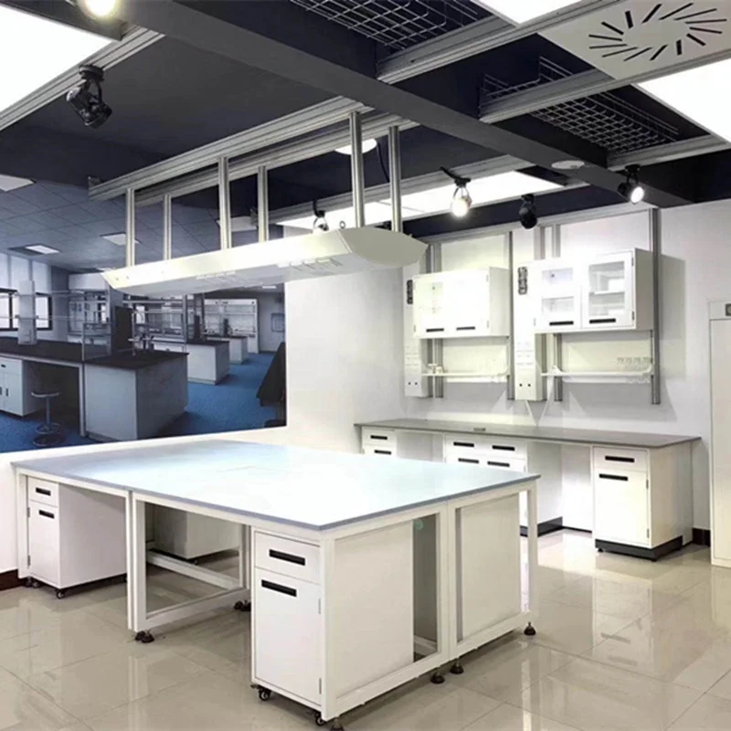 High Quality Tresage Work Top Laboratory Steel Table Heat-resistant and Good Stability Chemical resistant Lab Table