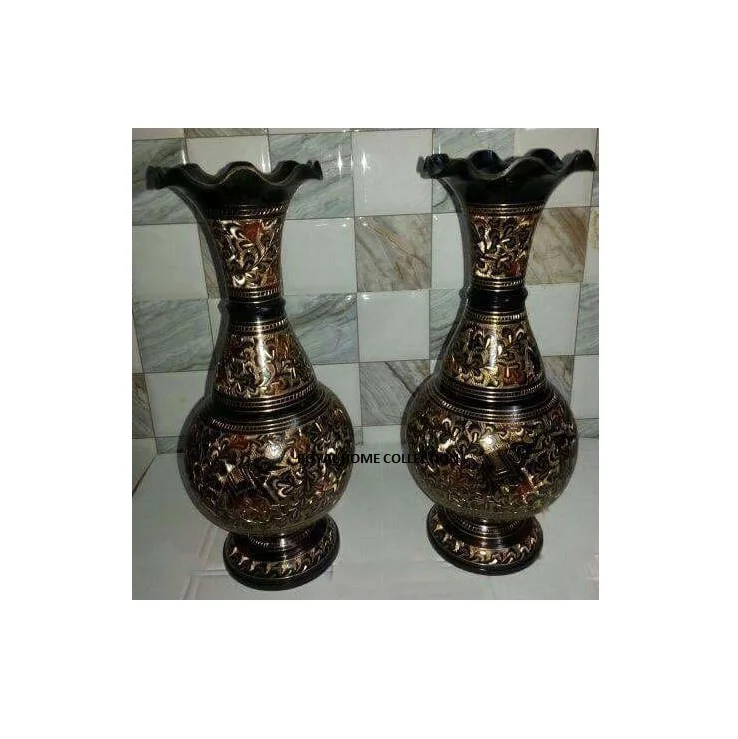 Decorative Flower Vase Aluminium Metal Design Custom Finishing Available Best Floor Design Metal Vases