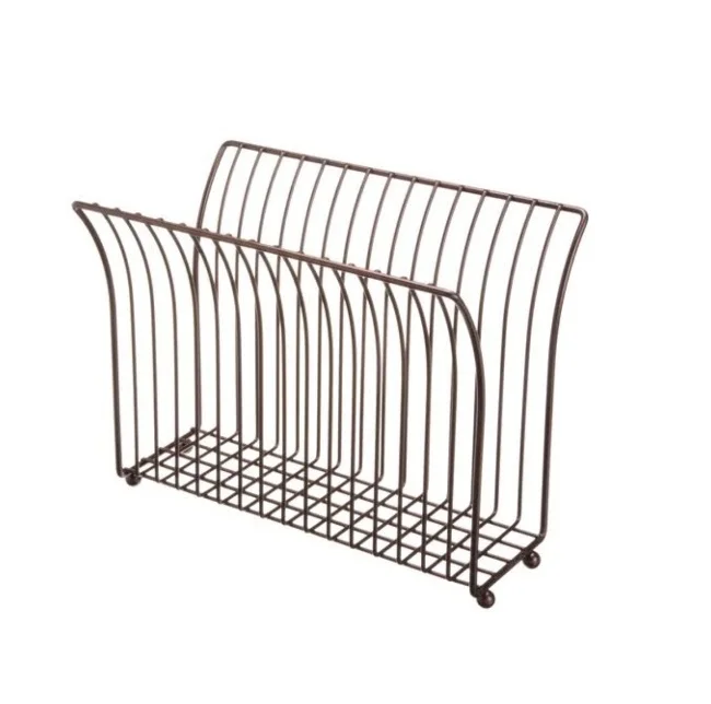Decoration Nordic Simple Fashion Multi Functional Iron Newspaper Sundries Storage Basket Can Hang Portable