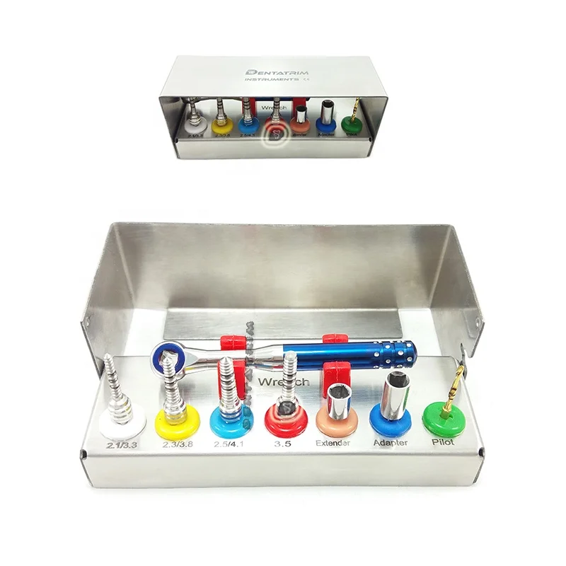 Набор для компрессии зубной кости, 8 шт., ключ с храповым механизмом, винты, подъемник Sinus, сертификация CE, пользовательские инструменты для имплантации зубов