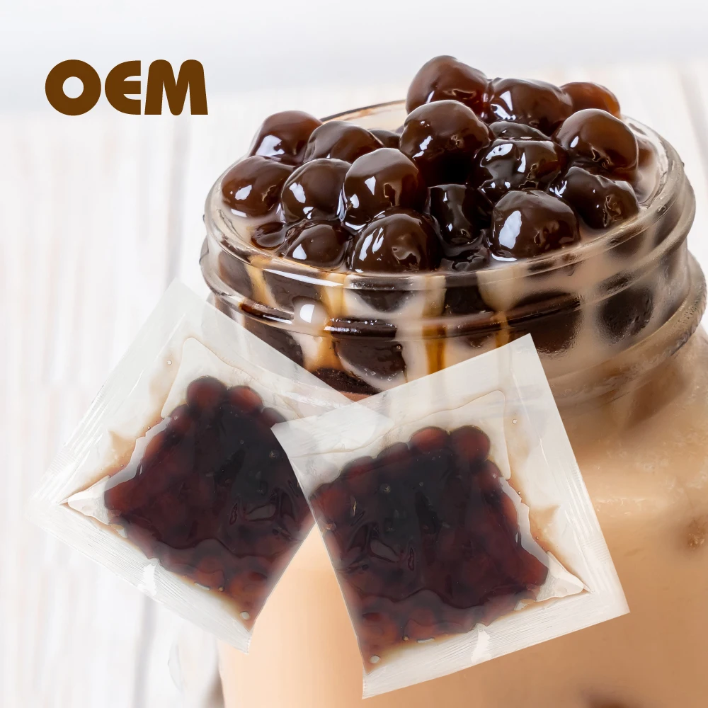 Customized OEM 30g Brown Sugar Instant Bubble Tea Tapioca Pearl Packs