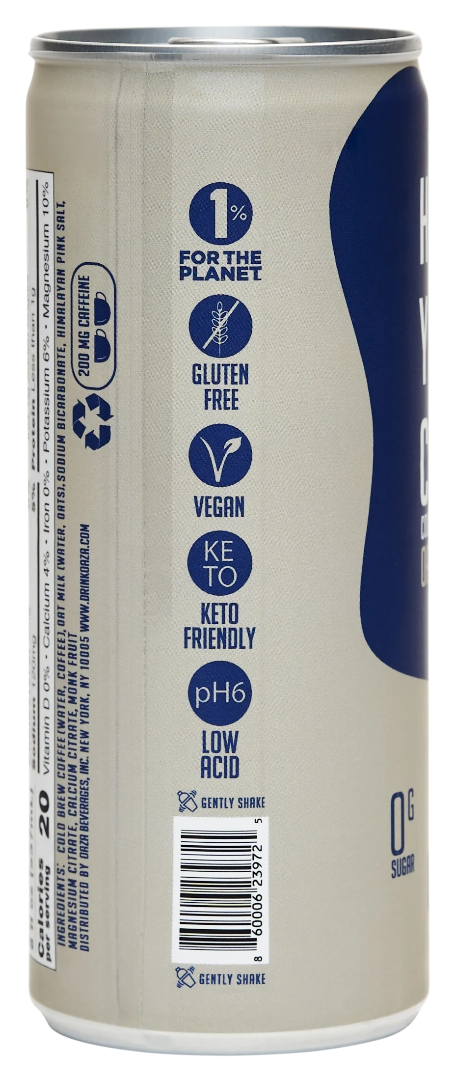 OAZA High Performance Cold Brew Hydrate Your Coffee Ready to Drink (Oat) 8 Fl Oz Pack of 12